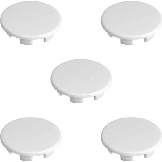 5x CACHE TROU PLASTIQUE 25,4MM BLANC BOUCHON PROTECTION TROU MEUBLE MUR CLOISON VIS QUINCALLERIE