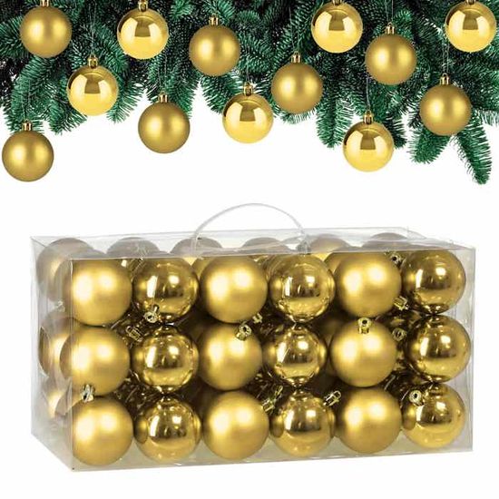 Lot De 141 Décorations De Noël - 127 Boules (mat, Brillant, Pailleté, Ajouré) + étoile, Flocons, Cerf, étiquettes - Plastique Incassable, Cordons Inclus