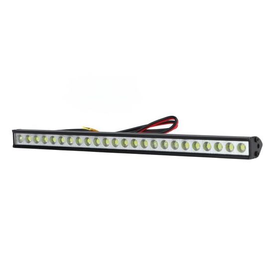 Dilwe Barre Lumineuse LED Toit RC – 71 Cm – Blanc/Rouge – Accessoire Crawler – Compatible Axial SCX10 Traxxas TRX-4