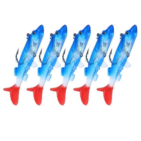 6 Leurres De Traîne Mer Pêche Au Gros - 17.5cm 18.5g - Pieuvre Calmar - Neufs