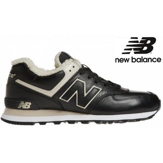 New Balance ML574 cuir fourrée noir Noir Noir - Cdiscount Chaussures
