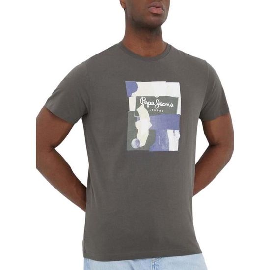 Pepe Jeans Grigio Cotton Men T-Shirt