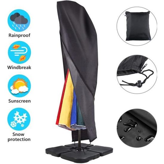 Sekey Housse De Protection Pour Parasol,(résistante Aux UV Et à La Poussière Et à L'eau