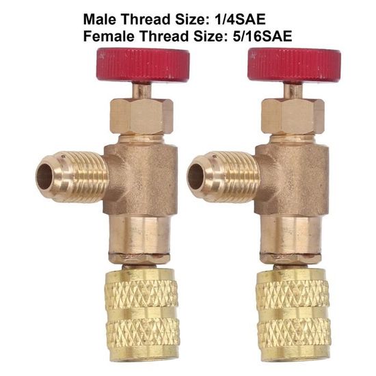 LNSYSNS Adaptateur De Valve De Réfrigérant 5/16" - 1/4" Soupape De
