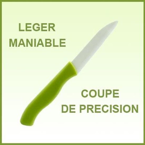 Couteau en céramique - Lame blanche 7,5 cm