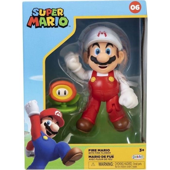 Figurine JAKKS PACIFIC Super Mario Bros : Mario de Feu 10 cm Neuf - vue 2
