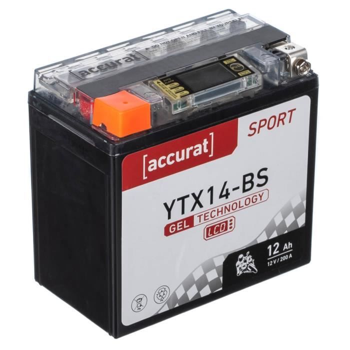 Batterie moto YTX14-BS 12Ah