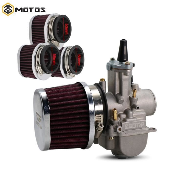 filtre admission air universel pour carburateur moto, 50mm, 55mm, 60mm, 21-24-26-28-30-32-33-34-35mm~45mm YK49662985