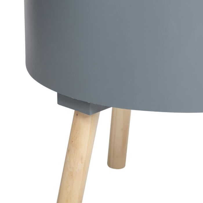 2 en 1 Table basse + coffre de rangement - Coloris GRIS Foncé