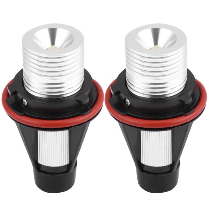 ZER 2PCS LED Lampe Lumineuse de Voiture 6000K 5W Angel Eyes pour BMW E60 E61 E39 E53