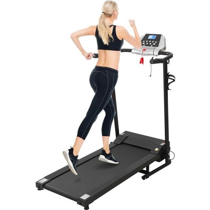 Tapis roulant pliant de ménage BESPORTBLE Tapis roulant motorisé 1.5HP Tapis roulant électrique 12 programmes intégrés Tapis roulant