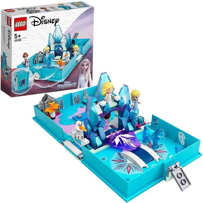 LEGO Disney Princess 43189 La Reine des neiges 2 Les aventures d’Elsa et Nokk dans un livre de contes, Jouet créatif pour enfants