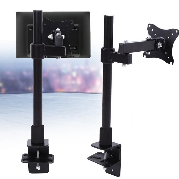 Support d’Écran avec Bras de Fixation Réglable Bureautique Pour Moniteur 13-27-