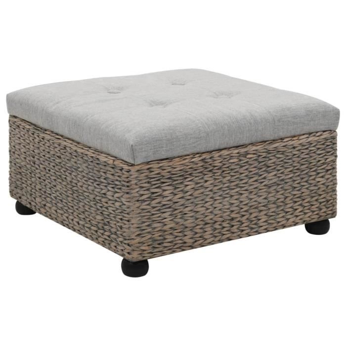 vidaXL Repose-pieds Jacinthe d'eau 65 x 65 x 40 cm Gris
