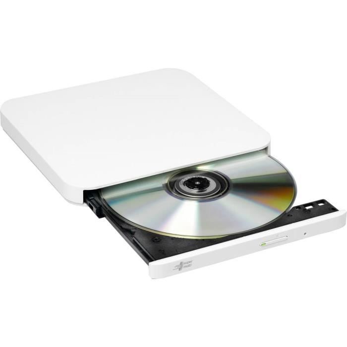 Graveur DVD externe HL Data Storage GP90 au détail USB 2.0 blanc