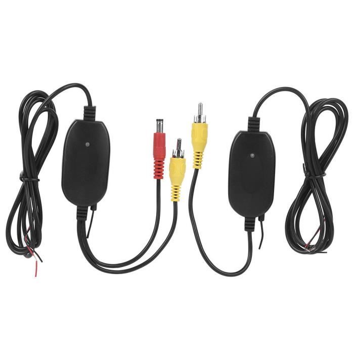 ESTINK Récepteur de caméra de recul Accessoire de kit de récepteur d'émetteur vidéo sans fil 2.4G RCA pour caméra de recul de