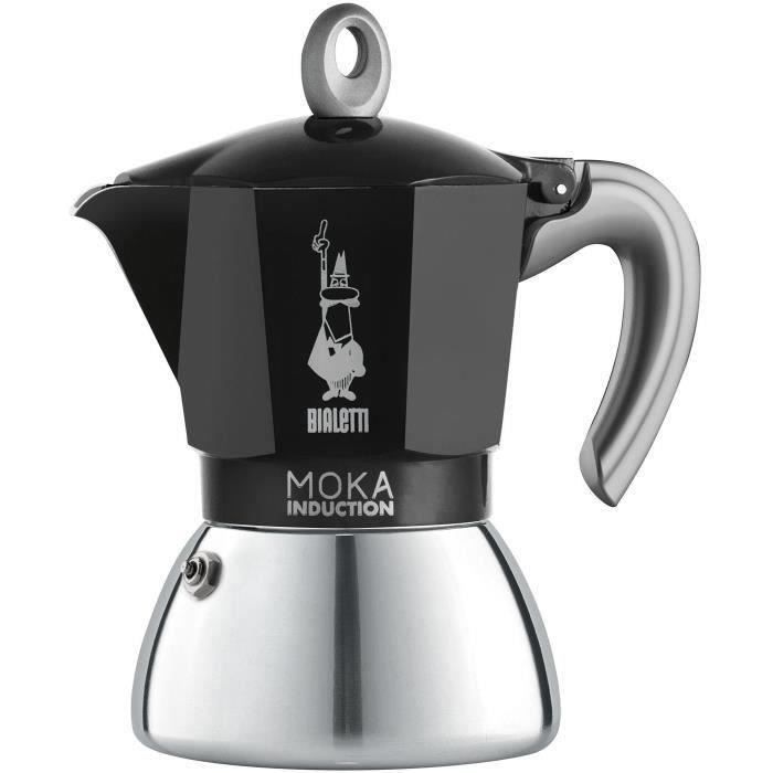 BIALETTI Cafetière induction Moka 6 tasses noire nouvelle version