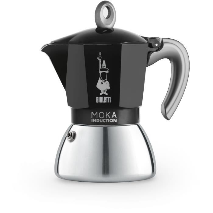 BIALETTI Cafetière induction Moka 6 tasses noire nouvelle version