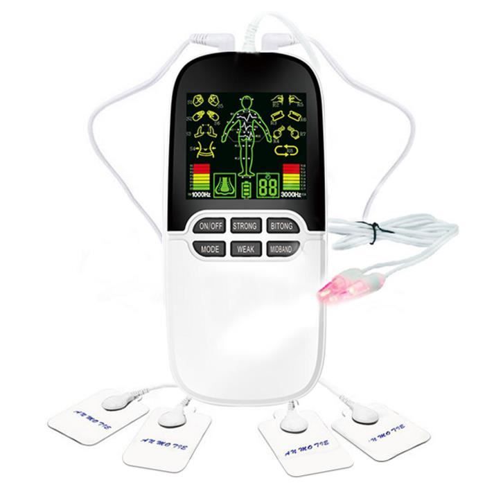 Électrostimulateur Tens Anti Douleur, Massage Electrode, pour Le Dos, Le Stress sciatique et Les douleurs Musculaires, 8 Pads