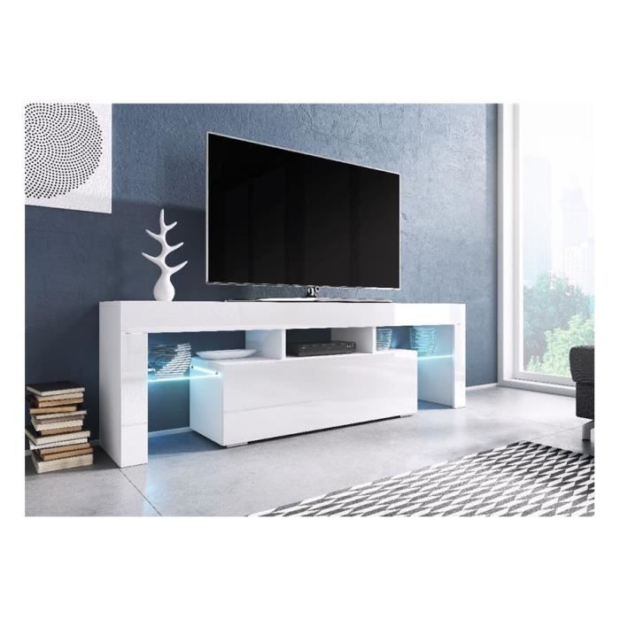 Meuble TV design ROTOS - Blanc