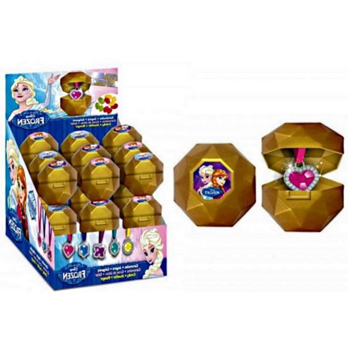 1 BOITE A BIJOUX SUPRISE REINE DES NEIGES FROZEN + BONBON DISNEY