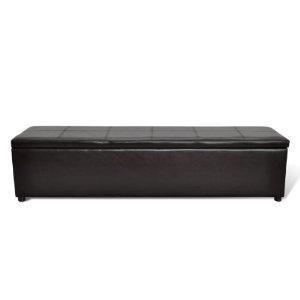 lit Banc banquette coffre de rangement brun taille