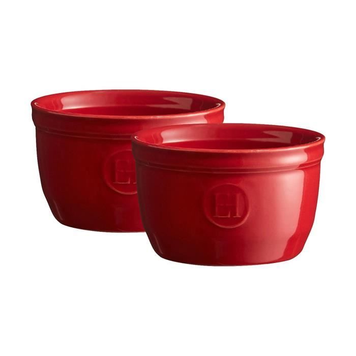Emile Henry EH344009 Le N°9 Set de 2 Ramequins Céramique Grand Cru 9 x 9 x 5,5 cm: Cuisine & Maison