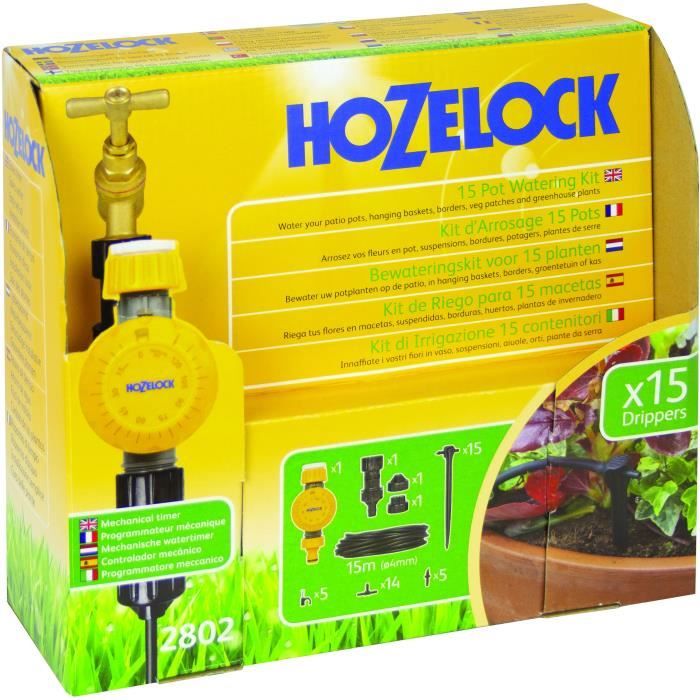 Kit d'arrosage en pot HOZELOCK Tuyau : 15 m Micro irrigation (2802 1240)