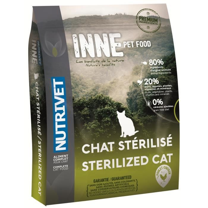 NUTRIVET Croquettes Inne - Pour chat stérilisé - 1,5 kg