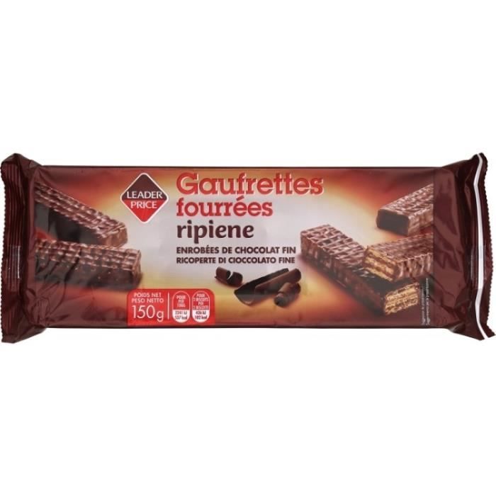 Gaufrettes fourées 150g Leader Price