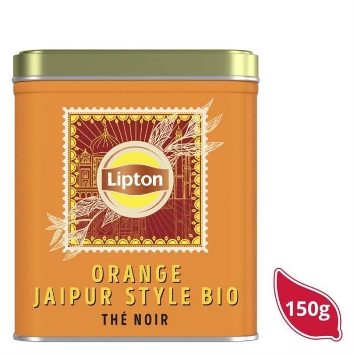 LIPTON - Thé Bio Orange Jaipur 150G - Lot De 3