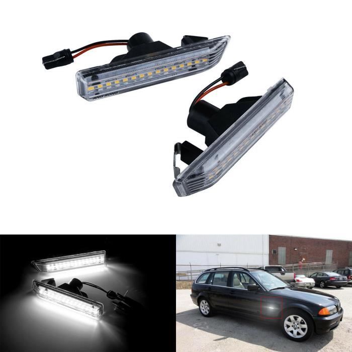 NEUFU 2X LED Clignotant Panneau Feux de position Latéraux pour BMW X5 E53 00-06 3 séries E36 cabriolet 1