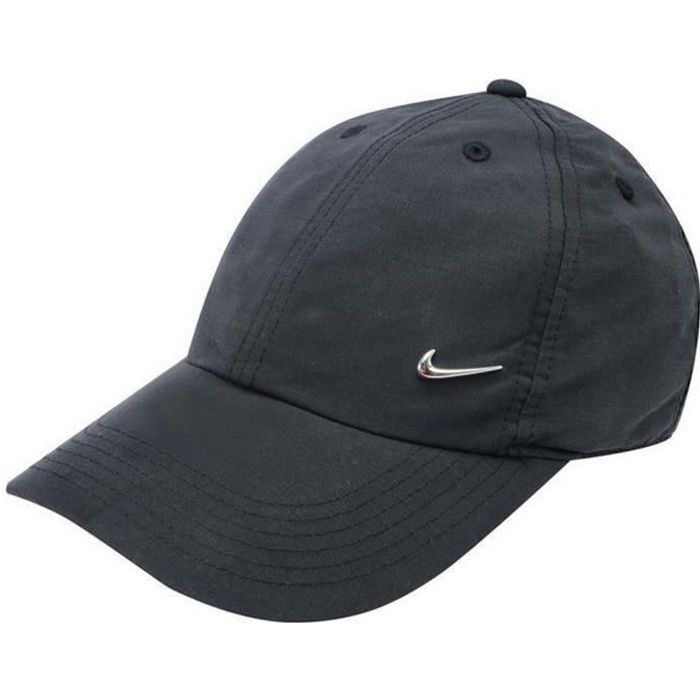 Casquette Noire Junior Nike Logo en Métal
