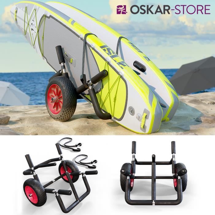 Chariot pour SUP Stand Up Paddle Oskar, paddle, planche de surf, transport, chariot kayak, alu