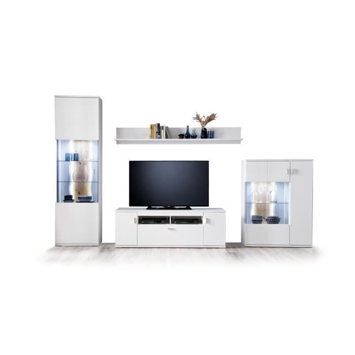 Ensemble meuble coloris laque blanc