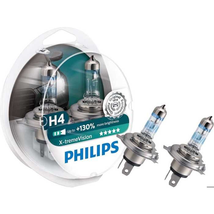 Ampoule halogène Philips H4 12 V 1 paire P43t