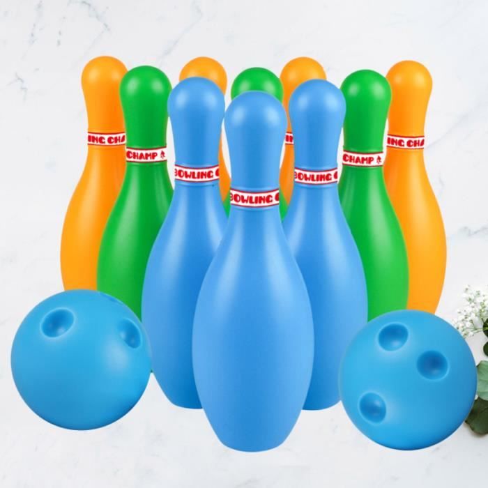 1 Set Enfants Bowling Jouets en jeu de quille - jeu d'anneau - jeu de boule - jeu de palet jeux de recre - jeux d'exterieur