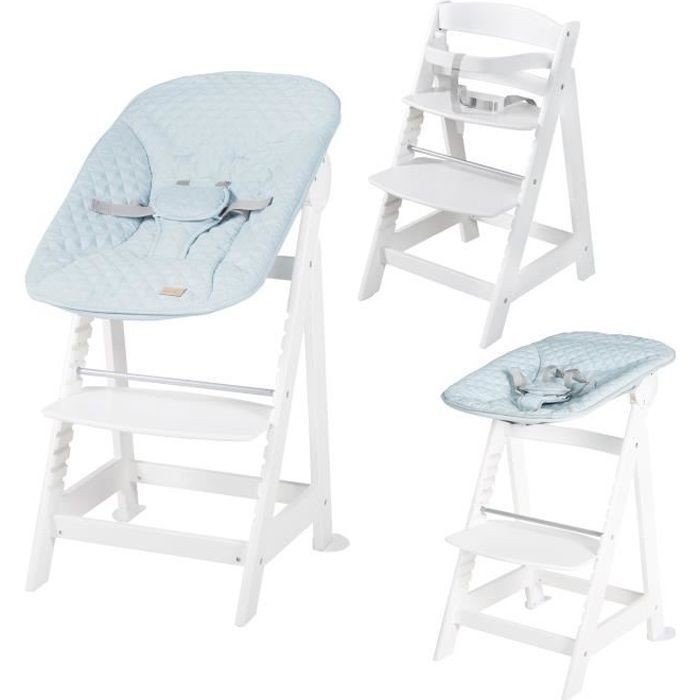 ROBA -Born Up- Chaise haute évolutive 2 en 1 -roba Style- bleu clair, dès la naissance
