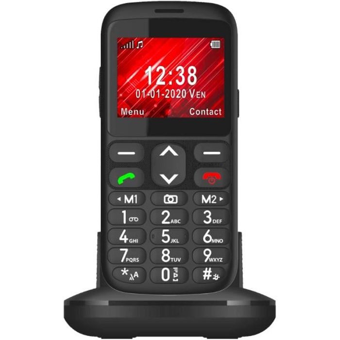 Téléphone mobile portable senior S520 Noir TELEFUNKEN 2G