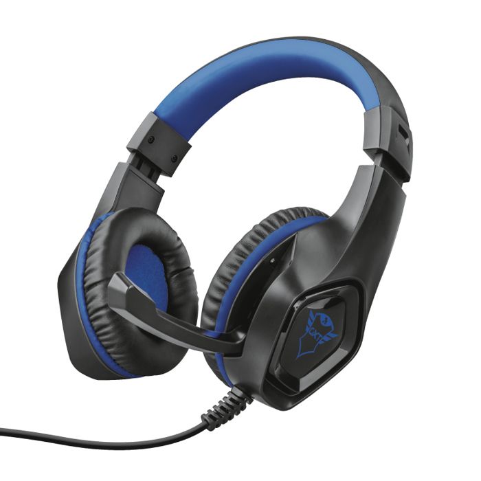 Casque de jeu Trust GXT404B Rana 23309 jack 3,5 mm filaire circum-aural noir, bleu 1 pc(s)