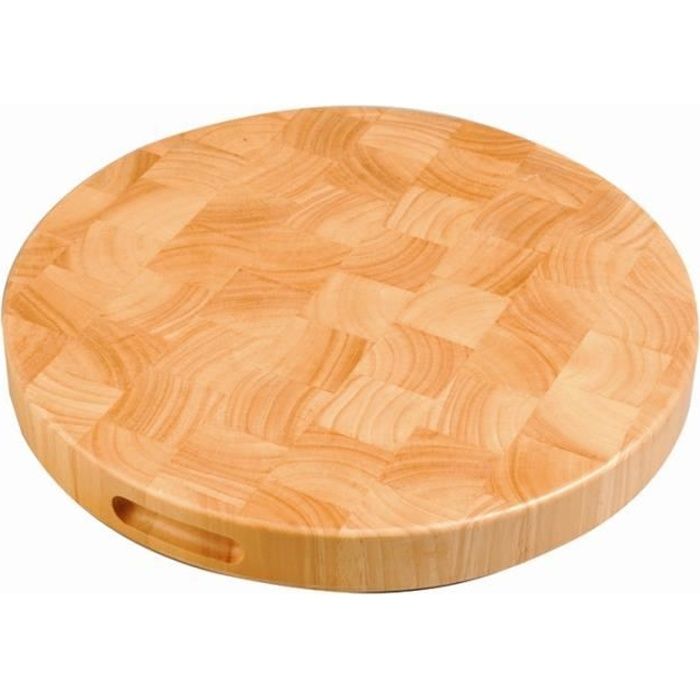 Planche à découper en bois ronde 40 cm