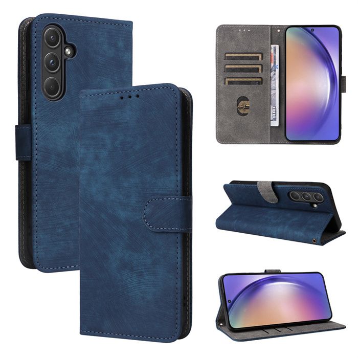 Pour Samsung Galaxy A55 [RFID Blocage] Magnétique Étui Téléphone Pochette Protection Housse en Cuir PU Portefeuille Livre ,Bleu
