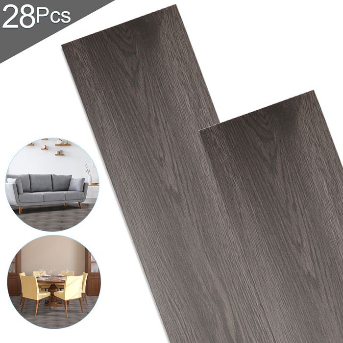 Autocollant De Carrelage De Salle De Bain étanche Pour Mur Amovible PVC Autocollant De Sol En Marbre Gris Auto Adhesif 11pcs 1m2 96163073