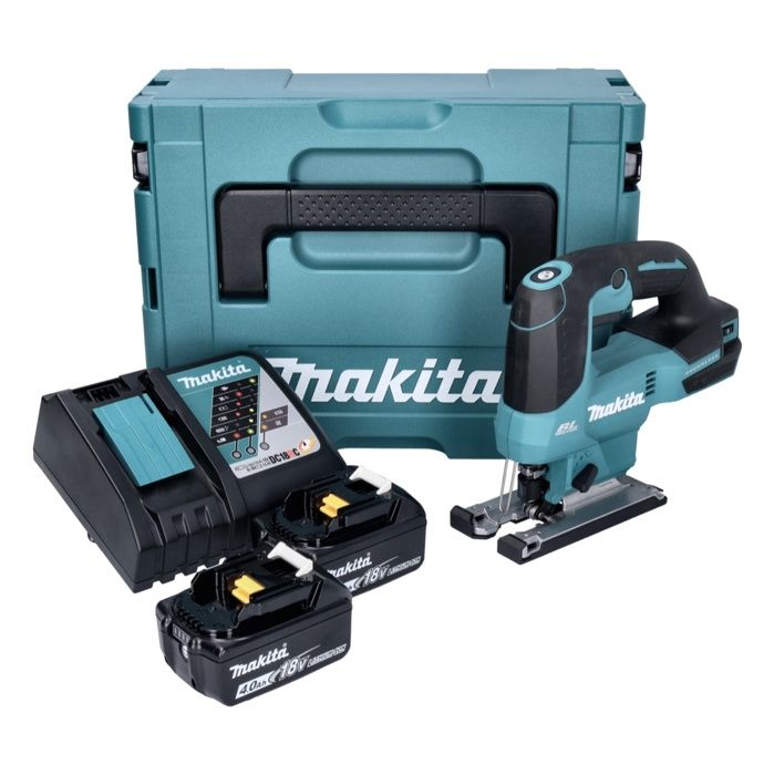 Makita DJV 184 RMJ Scie sauteuse pendulaire sans fil 18 V Brushless + 2x batterie 40 Ah + chargeur + Makpac
