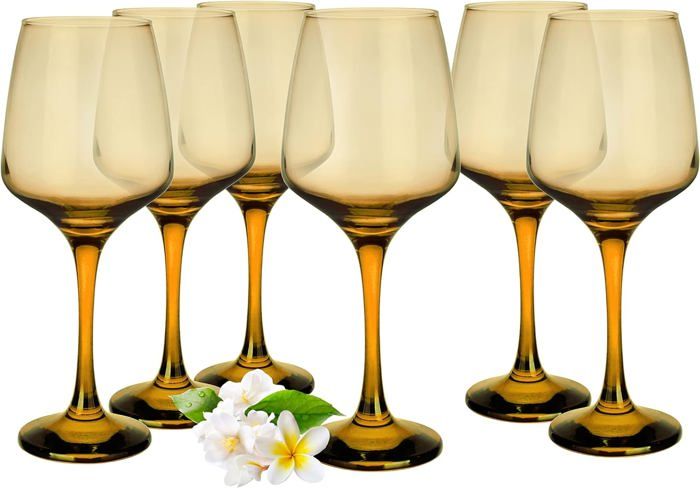 Lot de 6 verres à vin, verres à vin blanc, verres à vin rouge, verres à