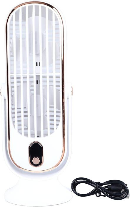 PW TOOLS Petit Ventilateur Tour 33 Cm, Table Bureau Avec 2 Vitesses, Ventilateur Tour Vertical Rechargeable USB Portable, Ventilateur Sans Lame Pour Chambre à Coucher