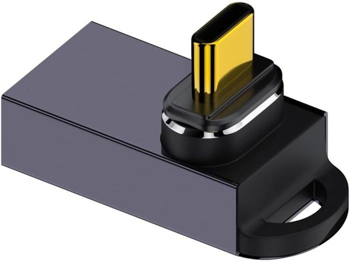 Adaptateur USB4 40 Gbps Magnétique 140W - Connexion Angle Droit Pour Ordinateur Portable Et Vidéo 8K