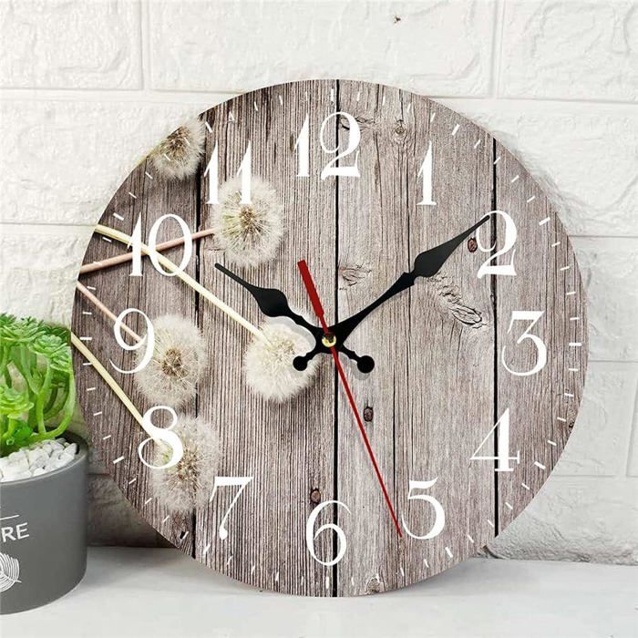 Horloge Murale Blanche Silencieuse 23 Cm – Design Moderne Sans Tic-Tac – Pour Salon, Chambre, Bureau