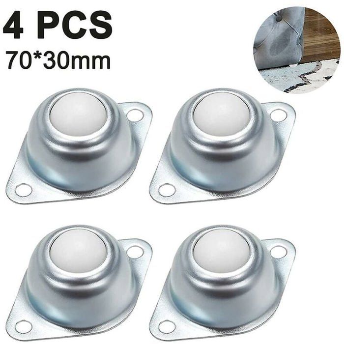 Lot De 10 Roulettes à Billes En Acier - Diamètre Bille 16mm, Capacité 25kg, Transfert Multidirectionnel Pour Convoyeur Et Meubles