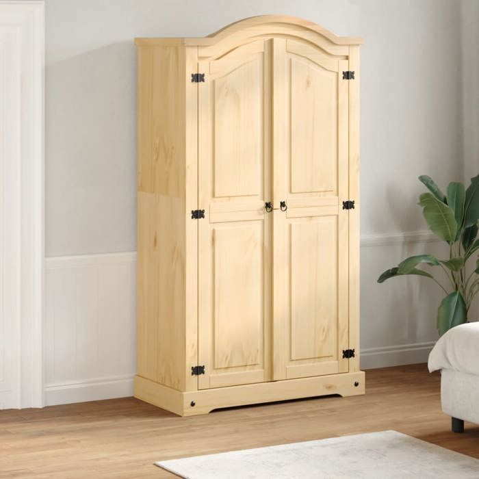 vidaXL Garde-robe Corona 102x52x186 cm bois de pin massif armoire de rangement organisateur de garde-robe armoire 4012154